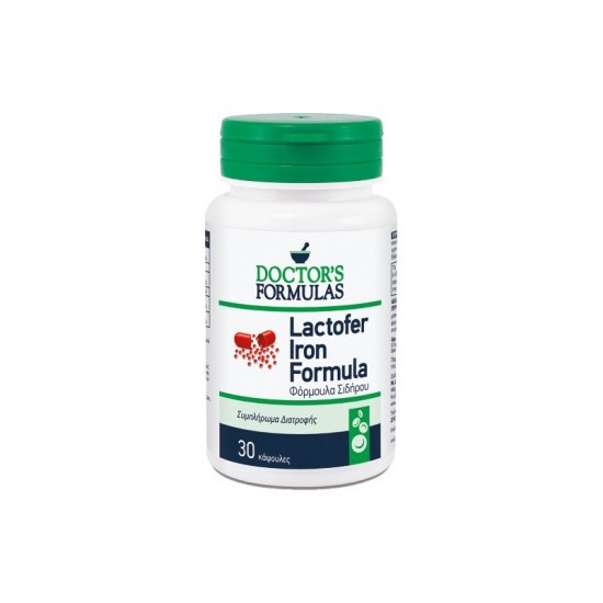 Doctor's Formulas Lactofer Iron Formula Συμπλήρωμα Διατροφής με Σίδηρο Λακτοφερίνη Χαλκό & Βιταμίνες 30 tabs