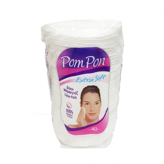 POMPON COTTON PADS EXTRA SOFT 40TEM