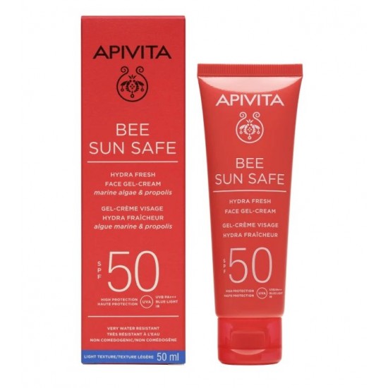 Promo Bee Sun Safe - Ενυδατική Κρέμα-Gel Προσώπου SPF50 50ml