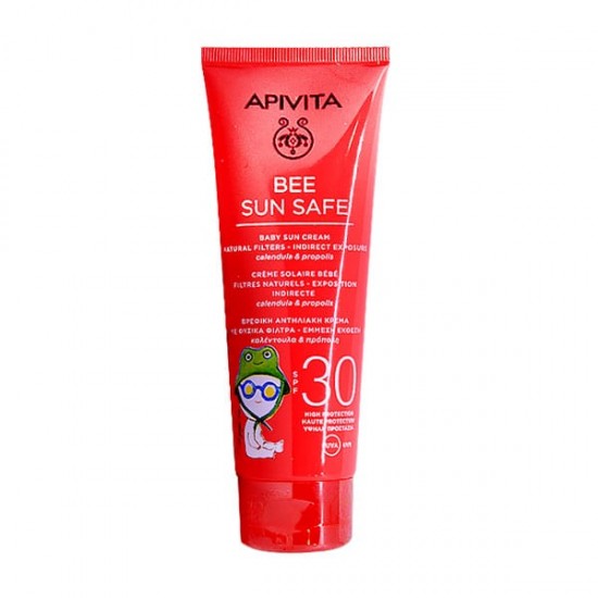 Apivita Bee Sun Safe Baby Sun Cream SPF30 Βρεφική Αντηλιακή Κρέμα Υψηλής Προστασίας με Καλέντουλα & Πρόπολη 100ml