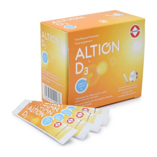 ALTION D3 Sticks 1.000 IU 30 sticks, κοκκία διασπειρόμενα στο στόμα  