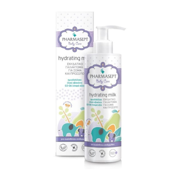 Pharmasept Hydrating Milk Βρεφικό Ενυδατικό Γαλάκτωμα με Φυτικά Έλαια Για Σώμα Και Πρόσωπο 250ml