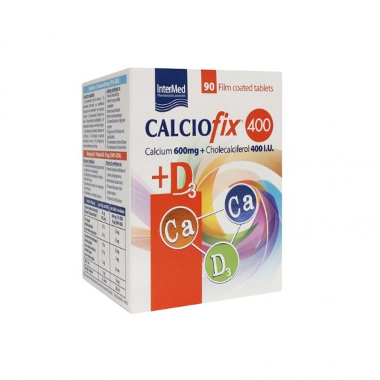 Intermed Calciofix 400 Συμπλήρωμα Διατροφής Ασβεστίου & Βιταμίνης D3 90 tabs