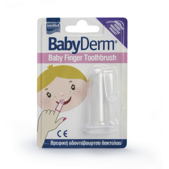 Intermed Babyderm Baby Finger Toothbrush Βρεφική Οδοντόβουρτσα Δακτύλου 1 τεμάχιο