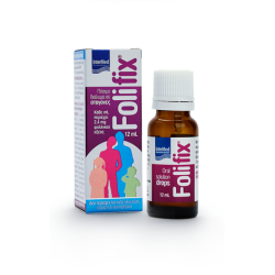 Intermed Folifix Συμπλήρωμα Διατροφής Φυλλικού Οξέος σε σταγόνες, με γεύση βατόμουρο 12ml
