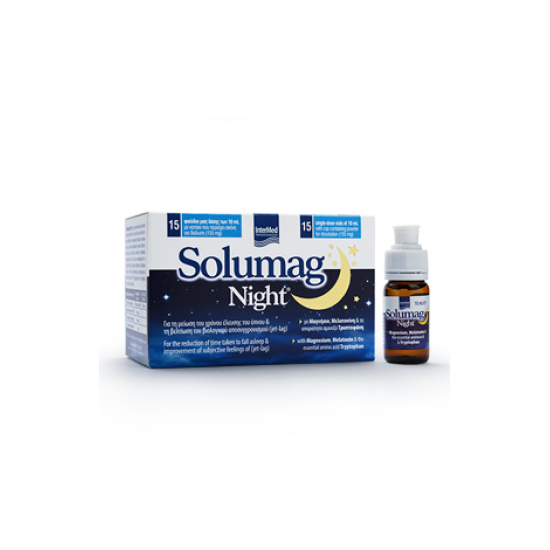 Intermed Solumag Night Συμπλήρωμα Διατροφής για την Αϋπνία 15 vials x 10ml