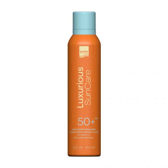 Intermed Luxurious Suncare Antioxidant Sunscreen Invisible Spray SPF 50+ Αντηλιακό Σπρέι για Πρόσωπο & Σώμα 200ml