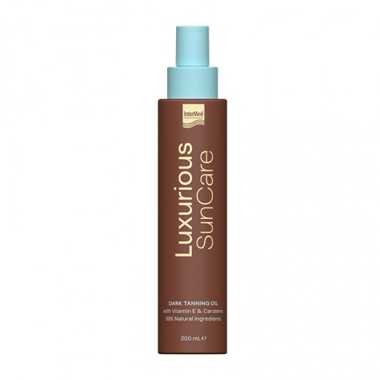 Intermed Luxurious Sun Care Dark Tanning Oil Ξηρό Λάδι για Έντονο Μαύρισμα 200ml