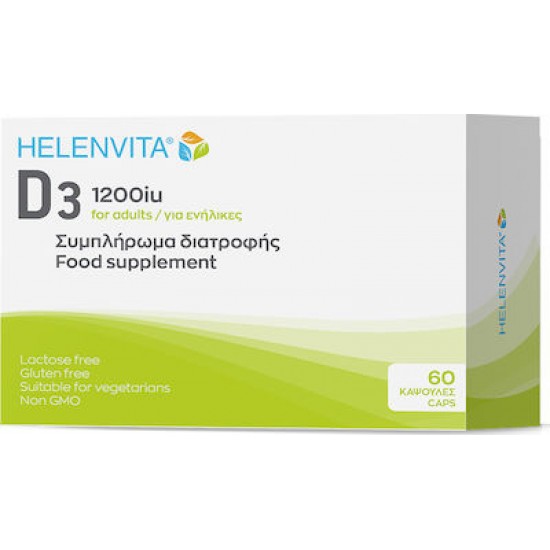 Helenvita Vitamin D3 1.200IU Συμπλήρωμα Διατροφής Βιταμίνης D3 60caps