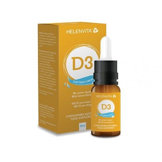 Helenvita Vitamin D3 Drops 400iu με Γεύση Λεμόνι 20ml