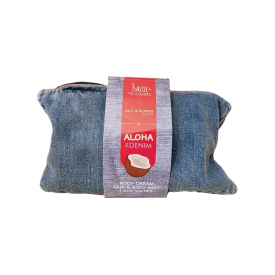 ALOE+COLORS ALOHA IN DENIM BAG SET 100ML+100ML+100ML