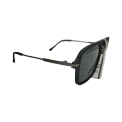 Unisex Polarised μαύρα μεταλλικά γυαλιά ηλίου AVIATOR