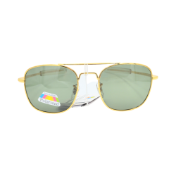  Unisex Polarised χρυσά μεταλλικά  aviator γυαλιά ηλίου με πράσινο φακό