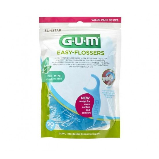 Gum 890 Easy Flossers Οδοντικό Νήμα σε Διχάλες με Γεύση Μέντας 90τμχ