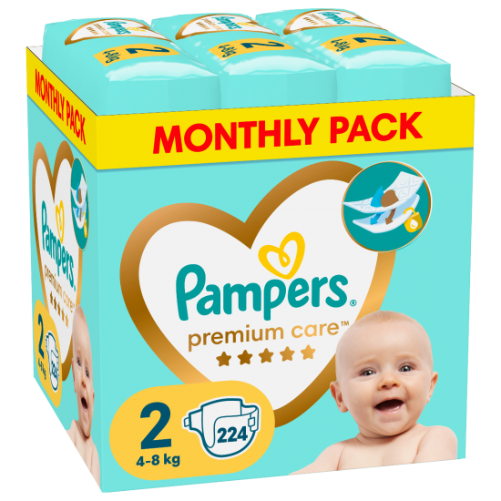 PAMPERS PREMIUM CARE ΜΕΓ 2 1x224 MSB