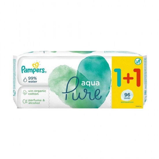 PAMPERS WIPES PURE 6x2x48 (1+1)