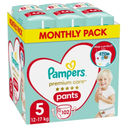 Pampers Premium Care No.5 Monthly Pack (12-17kg) Βρεφικές Πάνες, 102 τμχ