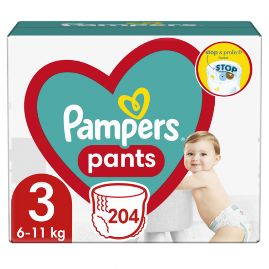 PAMPERS PANTS ΜΕΓ 3 1X204 MSB (6-11kg)