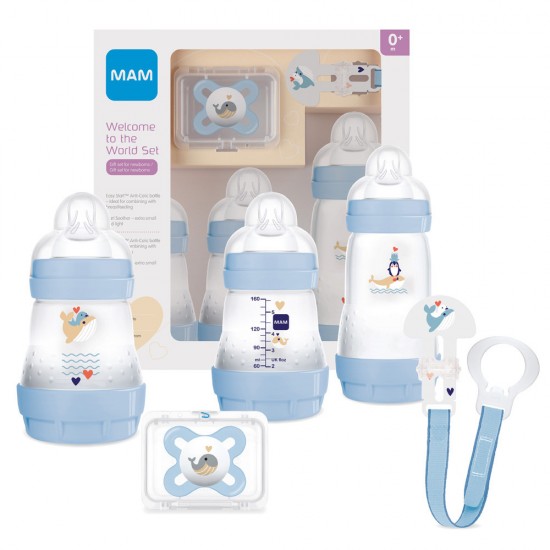 Mam Gift Set 0+ Σετ Δώρου 5 Προϊόντων Βρεφανάπτυξης για Νεογέννητα 5 τεμάχια