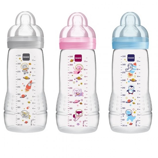 Mam Easy Active Baby Bottle Μπιμπερό Σιλικόνης για Bρέφη 4+ μηνών 330ml