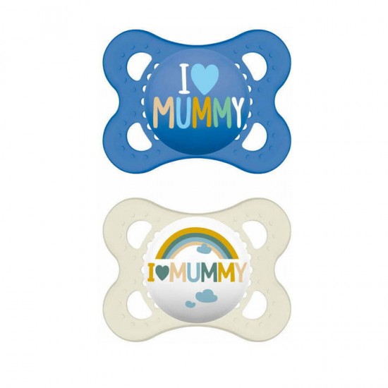 Mam I Love Mummy & Daddy Ορθοδοντική Πιπίλα Σιλικόνης 2-6m 115S 2 τεμ