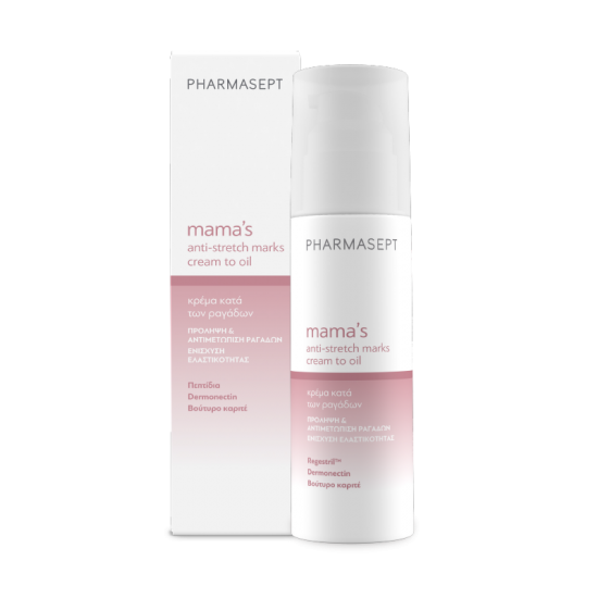 Pharmasept Mama’s Anti-Stretch Marks Cream to Oil Κρέμα κατά των Ραγάδων 150ml