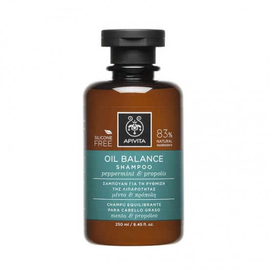 Apivita Oil Balance Shampoo Σαμπουάν για τα Λιπαρά Μαλλιά με Μέντα & Πρόπολη 250ml