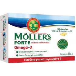 Moller's Forte Μουρουνέλαιο Μίγμα Ιχθυελαίου & Μουρουνέλαιου Πλούσιο σε Ω3 Λιπαρά Οξέα 150 caps