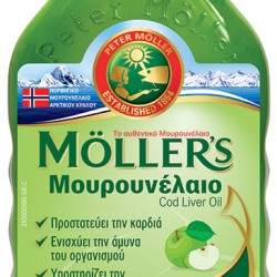 Moller's Μουρουνέλαιο Apple Παραδοσιακό Μουρουνέλαιο σε Υγρή Μορφή με Γεύση Μήλο 250ml