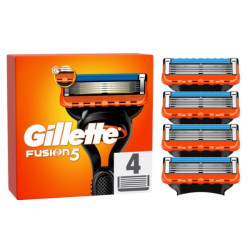 Gillette Fusion5 Ανταλλακτικές Κεφαλές Ξυριστικής Μηχανής, 4τεμ