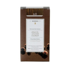 Korres Argan Oil Advanced Colorant 6.0 Ξανθό Σκούρο Φυσικό Μόνιμη Βαφή Μαλλιών με Τεχνολογία Pigment Lock που κλειδώνει το Χρώμα, 50ml