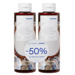 Korres Promo (- 50% στο Δεύτερο Προϊόν) Yoghurt Αφρόλουτρο, 2x250ml, 1σετ