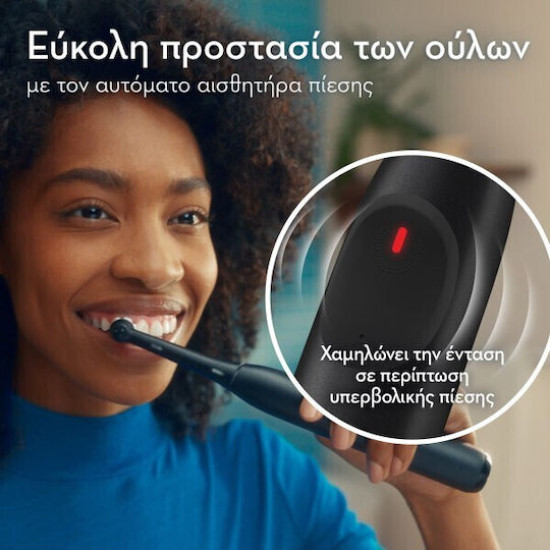 Oral-B Io Series 2 Ηλεκτρική Οδοντόβουρτσα με Αισθητήρα Πίεσης και Θήκη Ταξιδίου & Δώρο Νεσεσέρ Μαύρη
