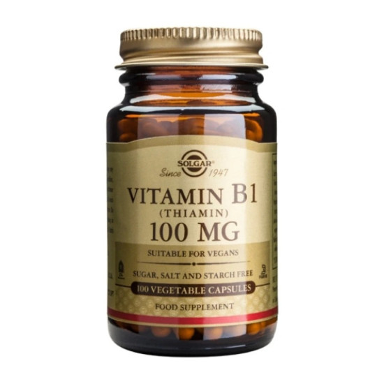 SOLGAR B1 100MG VEGETABLE 100CAP SOLGAR B1 100MG VEGETABLE 100CAP