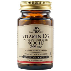 SOLGAR VIT D-3 4000IU 100MG 60CAPS