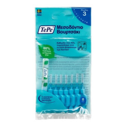TePe Μεσοδόντια Βουρτσάκια Μπλε Μέγεθος ISO: 3 (0.6 mm) 8τμχ