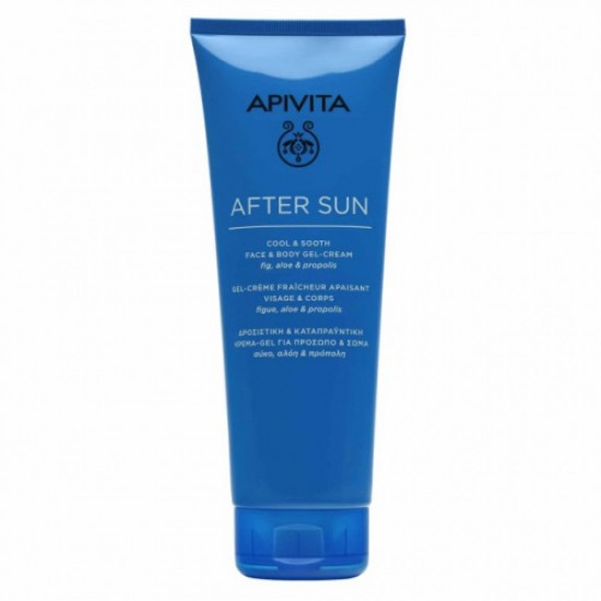 Apivita - Bee Sun Safe - After Sun - Δροσιστική & Καταπραϋντική Κρέμα  Gel για Πρόσωπο & Σώμα με Σύκο Αλόη & Πρόπολη 200ml