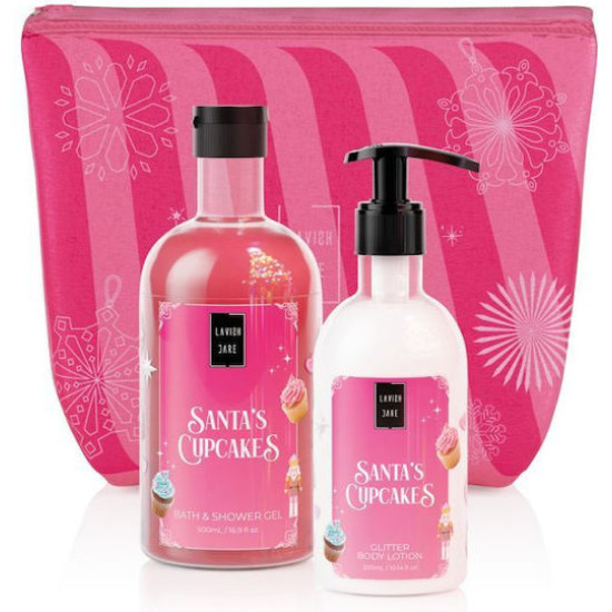 Lavish Care Santa's Cupcakes Σετ Περιποίησης για Ενυδάτωση & Καθαρισμό Σώματος 3τμχ