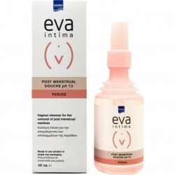 Intermed Eva Intima Post Menstrual Douche pH7.0 Period Κολπική Πλύση Για Την Απομάκρυνση Των Υπολειμμάτων Της Περιόδου 147ml