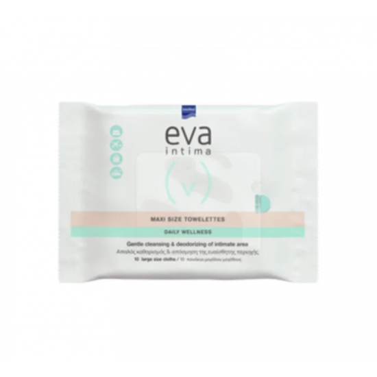 Intermed Eva Intima Pocket Size Towelettes Daily Wellness Πανάκια Καθαρισμού της Ευαίσθητης Περιοχής 10τεμ