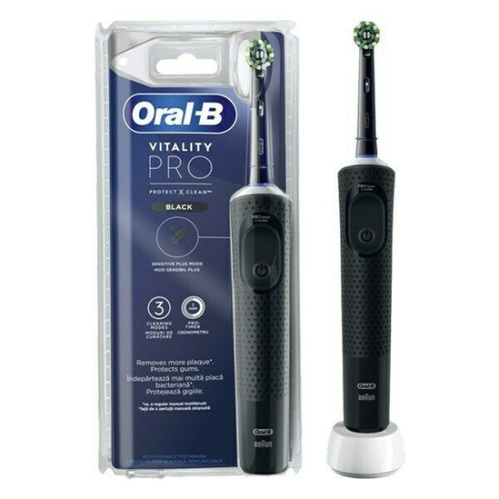 ORAL-B Vitality Pro Ηλεκτρική Οδοντόβουρτσα Μαύρo Χρώμα 1 Τεμάχιο