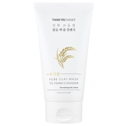 THANK YOU FARMER RICE PURE CLAY MASK TO FOAM CLEANSER 150ML