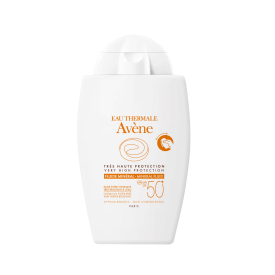 Avène - Fluide Minéral SPF 50+ - Αντηλιακή κρέμα προσώπου με λεπτόρρευστη & 100% φυσικά φίλτρα - 40ml