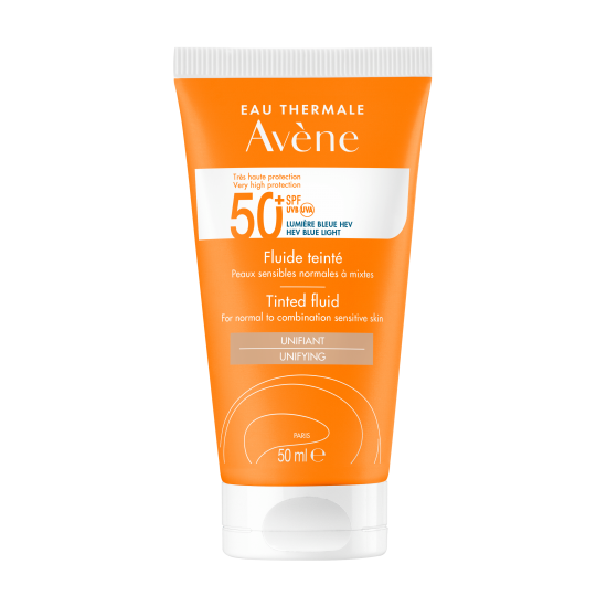 Avène Tinted Fluid SPF 50+ Λεπτόρρευστη Αντηλιακή Κρέμα Προσώπου με Χρώμα για το Κανονικό/Μικτό Δέρμα 50ml