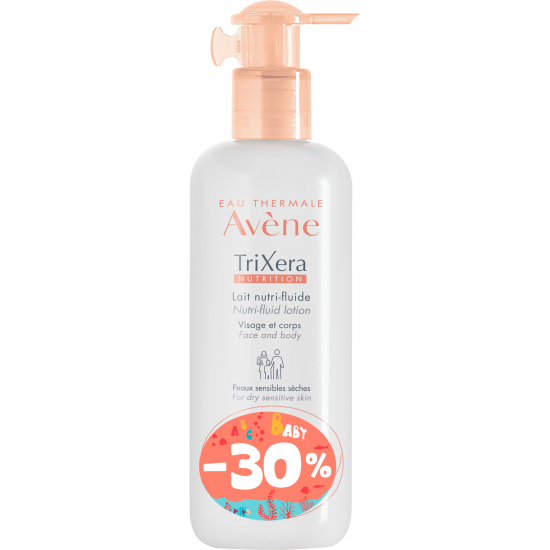 Avène  Promo TriXera Nutrition Λεπτόρρευστο Θρεπτικό Γαλάκτωμα για Ξηρό/Πολύ Ξηρό Δέρμα 400ml -30%