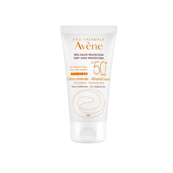 Avène - Αντηλιακή Κρέμα Minérale SPF 50+ - Πολύ υψηλή προστασία με 100% φυσικά φίλτρα - 50ml