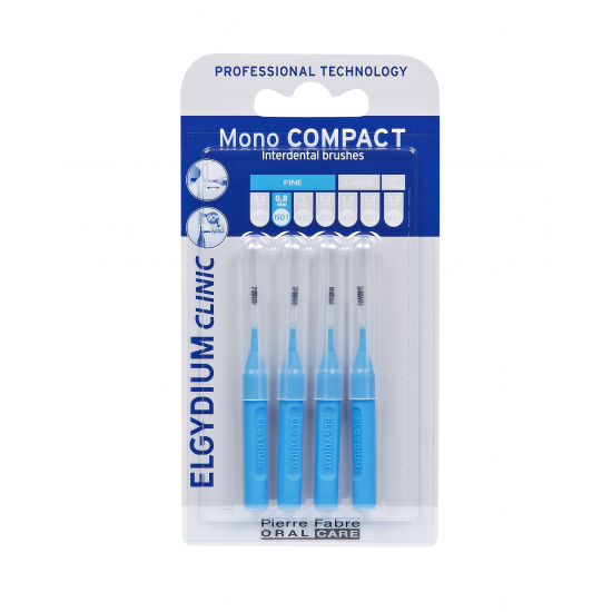 Elgydium Mono Compact  Μεσοδόντια Βουρτσάκια  0.4 - Μπλε 4τμχ