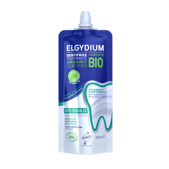 Elgydium ECO-ΒΙΟ Sensitive Oδοντόπαστα για μείωση της οδοντικής ευαισθησίας σε ανακυκλώσιμη συσκευασία 100ml