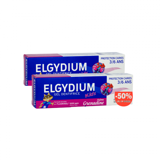 Elgydium Promo Kids Παιδική οδοντόκρεμα με γεύση κόκκινα φρούτα 2x50ml